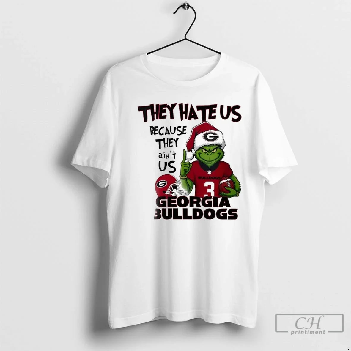 Georgia Bulldogs X Grinch They Hate Us Because They Aint Us T Shirts Unisex T-shirt, Sweatshirt, Hoodie, Long Sleeve Tee - T-Shirt, Sweatshirt, Hoodie