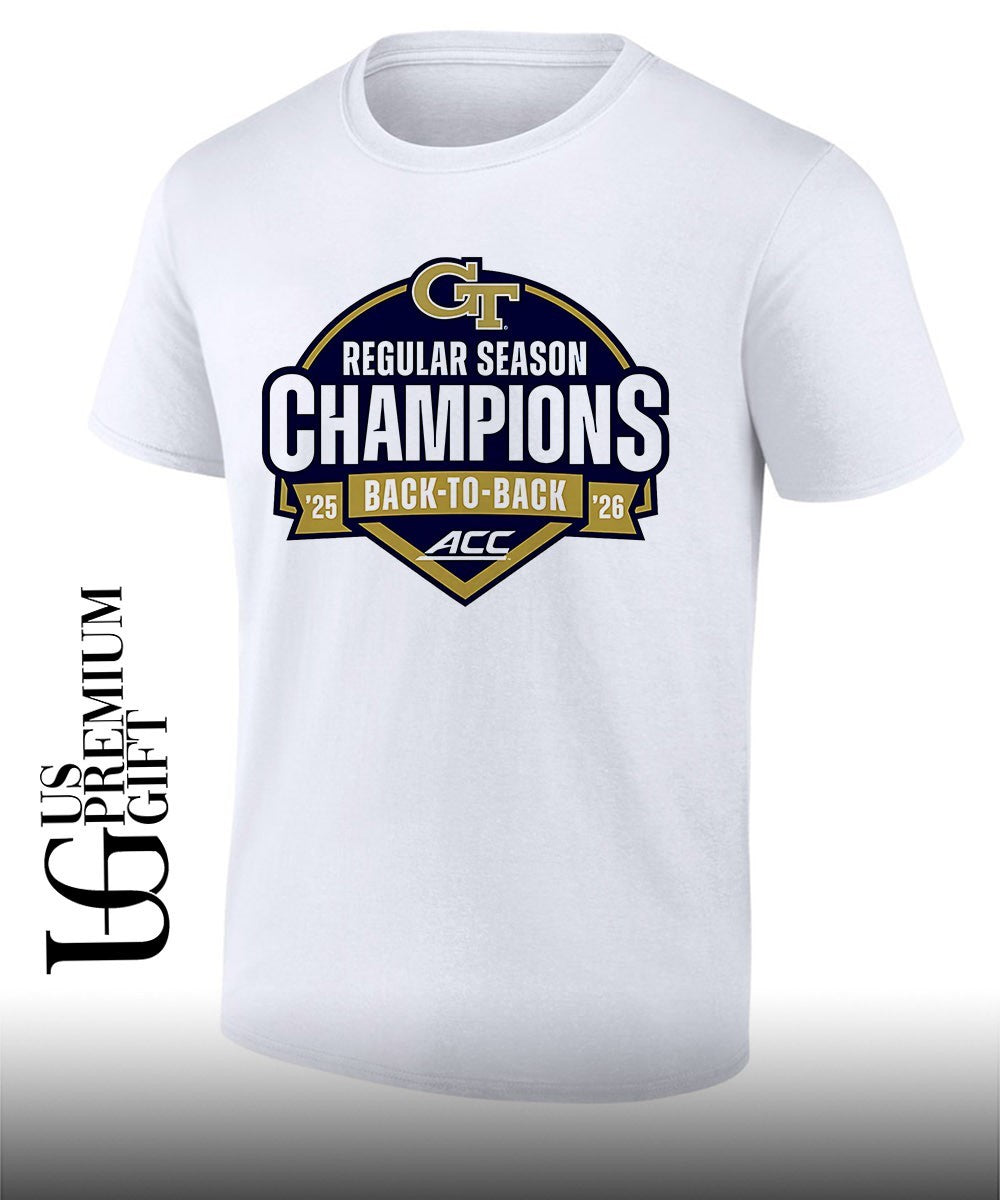 Georgia Tech Yellow Jackets Baseball ACC Back to Back Regular Season Champions 2026 shirt Unisex T-shirt, Sweatshirt, Hoodie, Long Sleeve Tee - T-Shirt, Sweatshirt, Hoodie