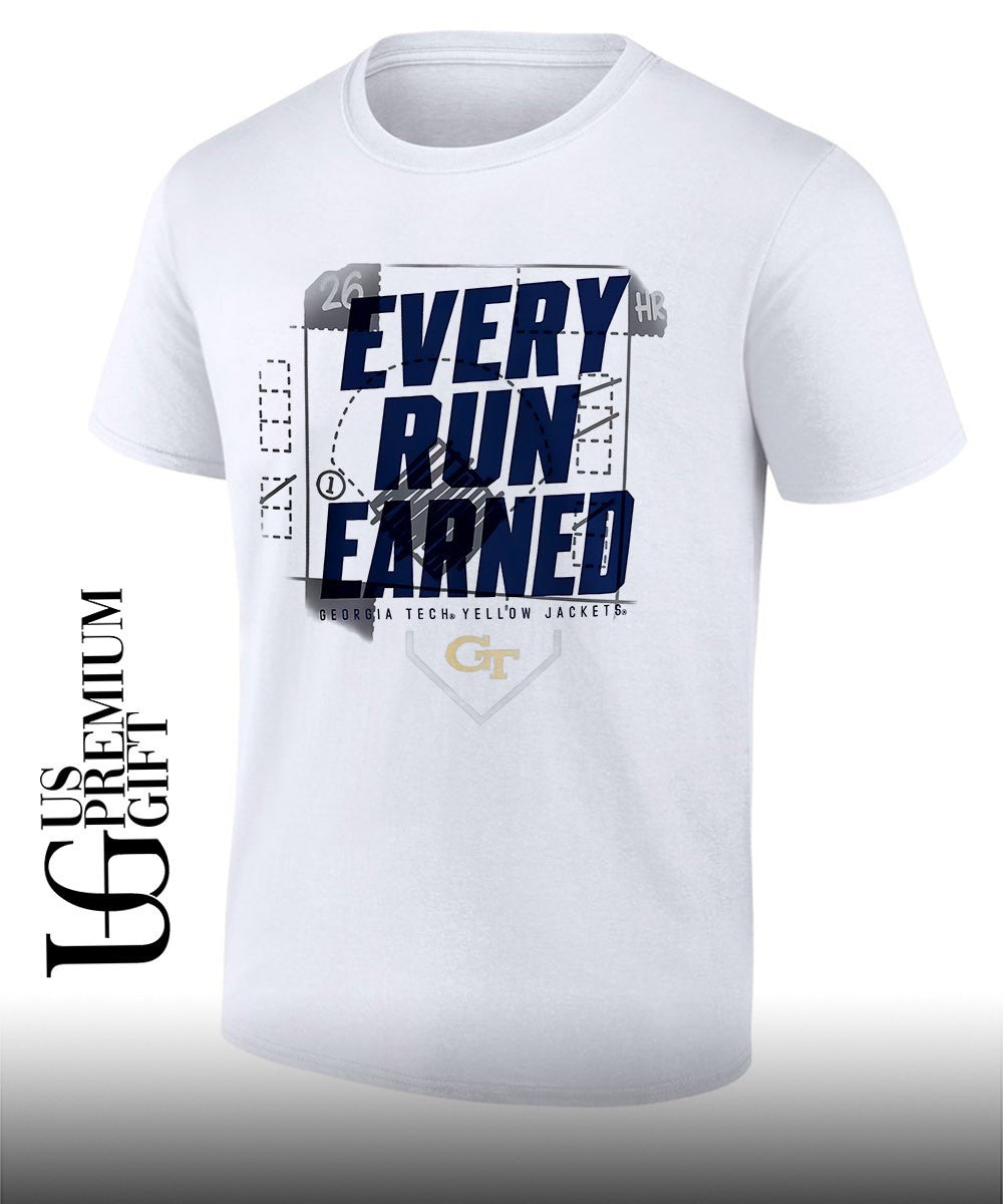 Georgia Tech Yellow Jackets Every Run Earned 2026 graphic shirt Unisex T-shirt, Sweatshirt, Hoodie, Long Sleeve Tee - T-Shirt, Sweatshirt, Hoodie