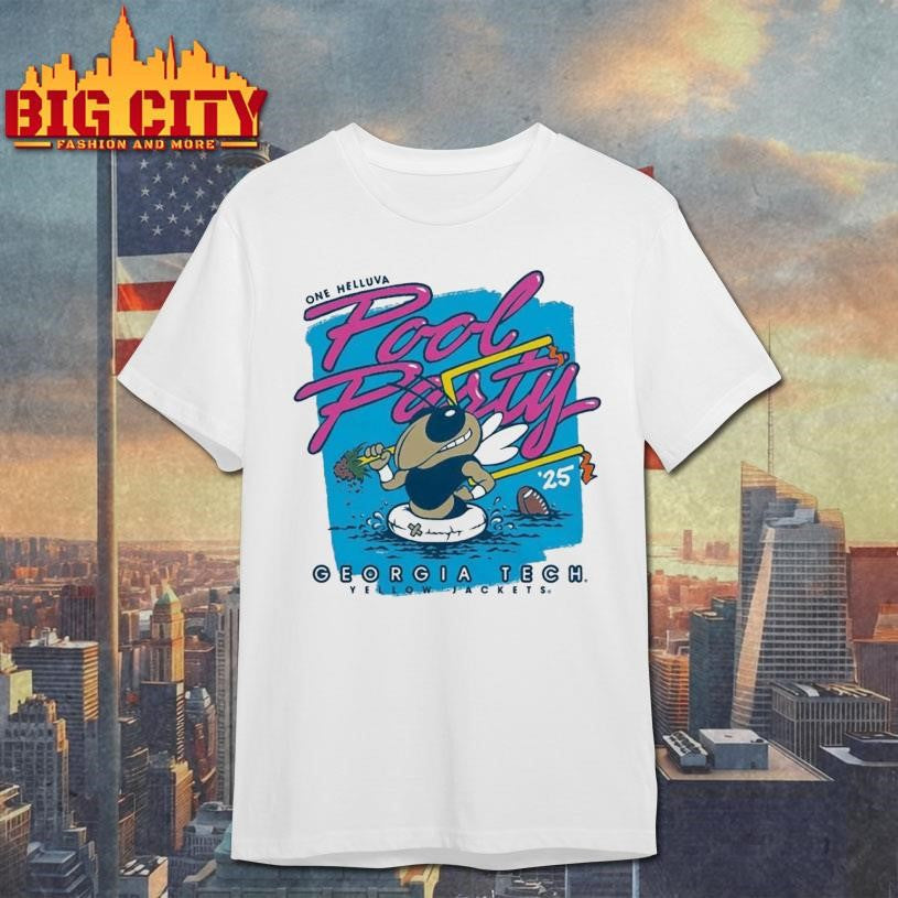 Georgia Tech Yellow Jackets One Helluva Pool Party shirt Unisex T-shirt, Sweatshirt, Hoodie, Long Sleeve Tee - T-Shirt, Sweatshirt, Hoodie