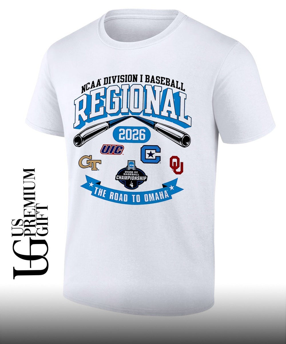 Georgia Tech Yellow Jackets and UIC Flames and Citadel Bulldogs and Oklahoma Sooners Baseball Regional Division I NCAA 2026 The Road to Omaha shirt - T-Shirt, Sweatshirt, Hoodie