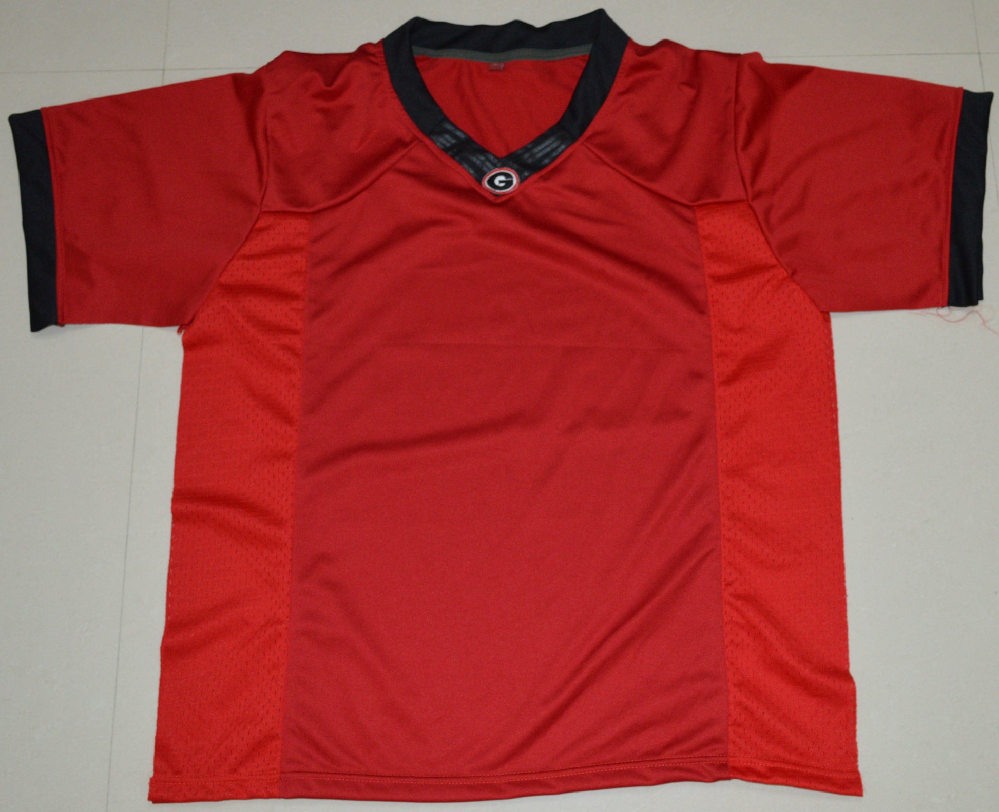 Georgia Blank Red Front College Football Jersey football jersey product view 1