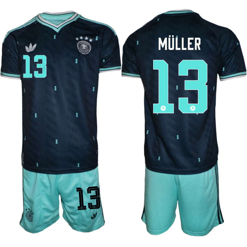 Germany #13 Thomas Müller Navy 2026 Away Soccer Jersey Suit sports jersey product view 1