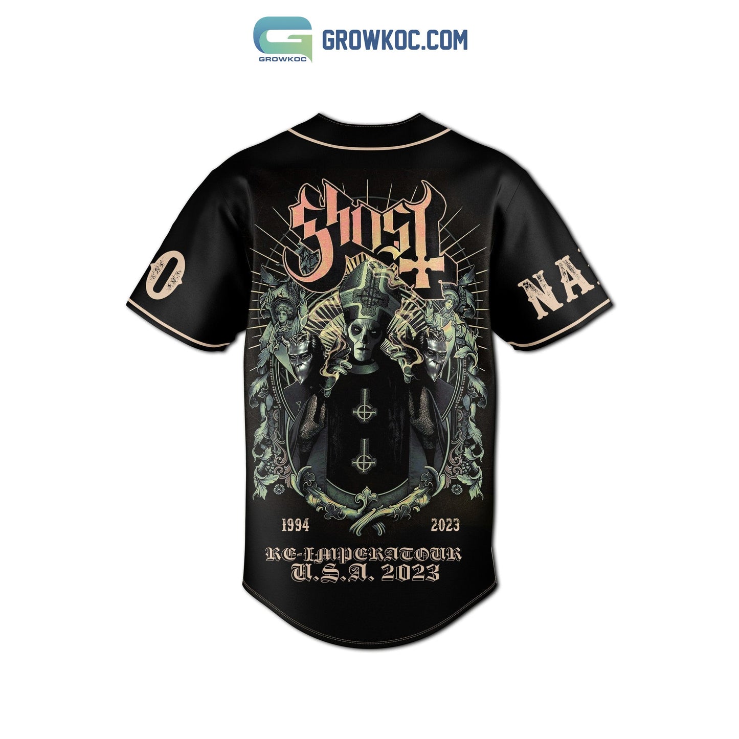 Ghost Band Re Impera Tour USA 2023 Personalized Baseball Jersey baseball jersey product view 2