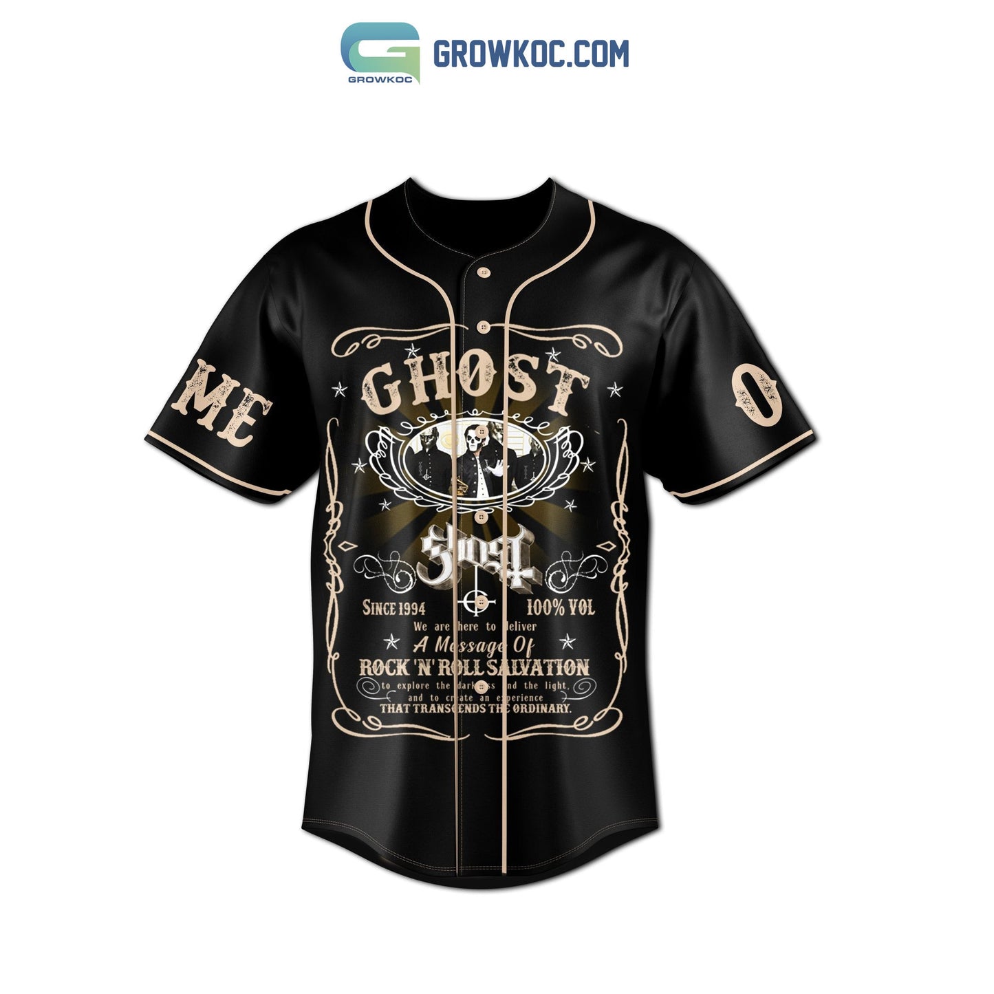 Ghost Band Re Impera Tour USA 2023 Personalized Baseball Jersey baseball jersey product view 3