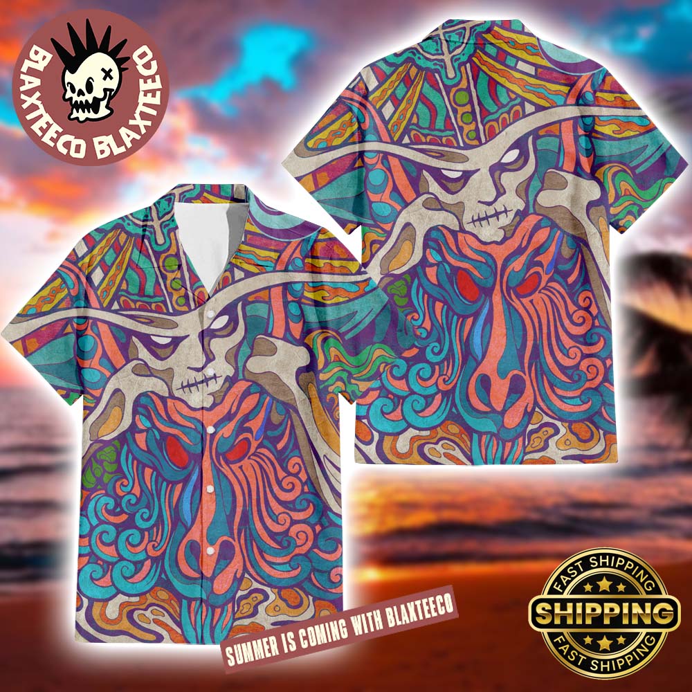 Ghost Band Seven Inches of Satanic Panic Album Cover Summer 2025 Gift For Fans Hawaiian Shirt - T-Shirt, Sweatshirt, Hoodie