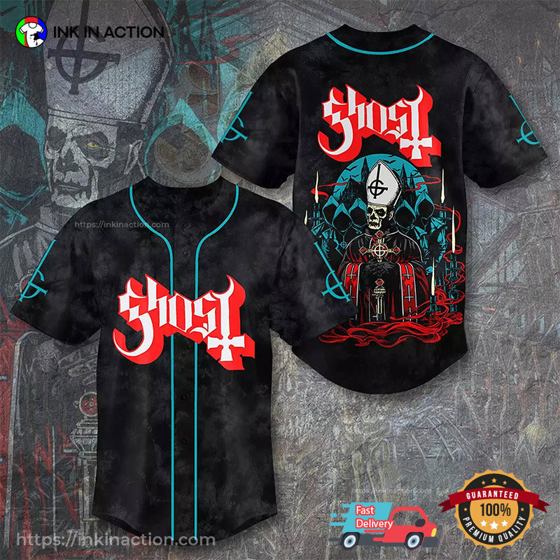 Ghost Band World Tour 2025 Baseball Jersey baseball jersey product view 1