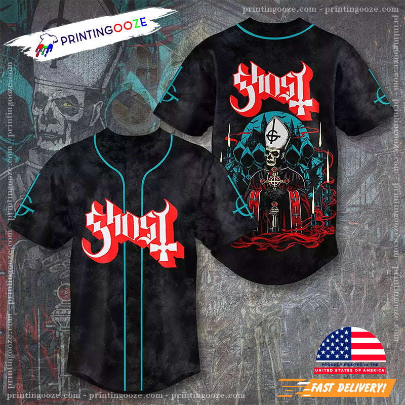 Ghost Band World Tour Baseball Jersey baseball jersey product view 1