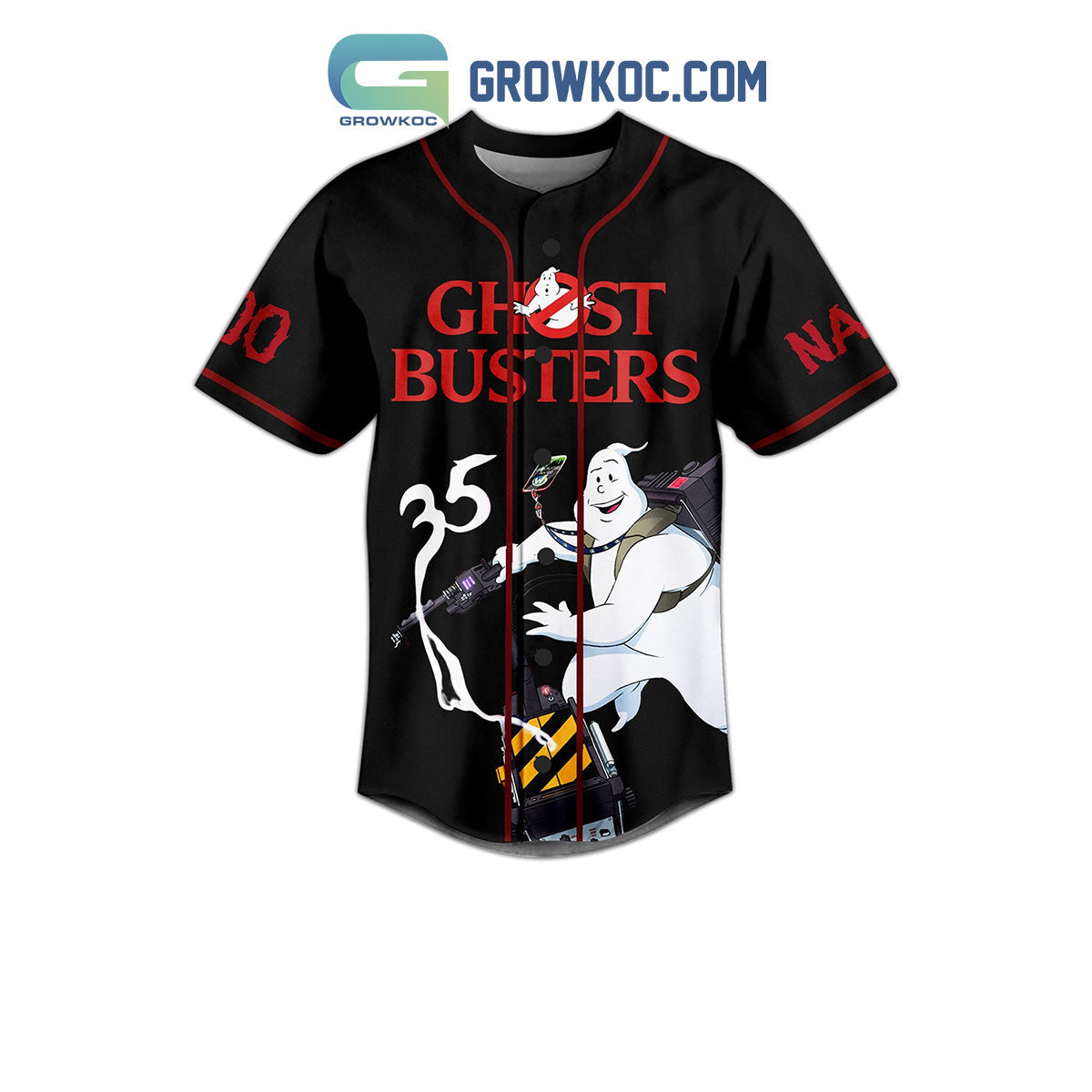 Ghost Busters Born To Be Bad Personalized Baseball Jersey baseball jersey product view 2