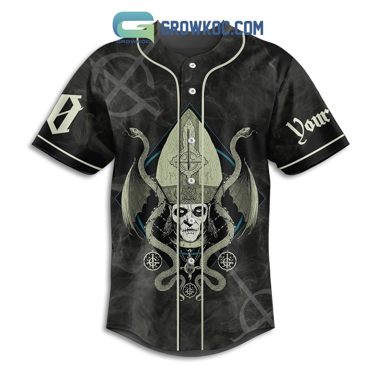 Ghost I Feel Your Presence Amongst Us Personalized Baseball Jersey baseball jersey product view 2