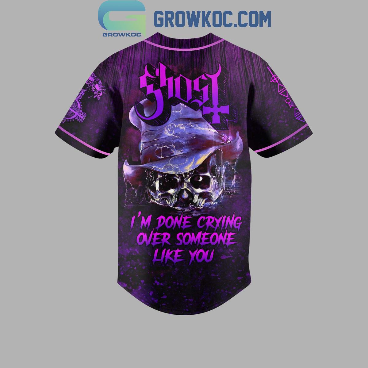 Ghost I’m Done Crying Over Someone Like You Personalized Baseball Jersey baseball jersey product view 3