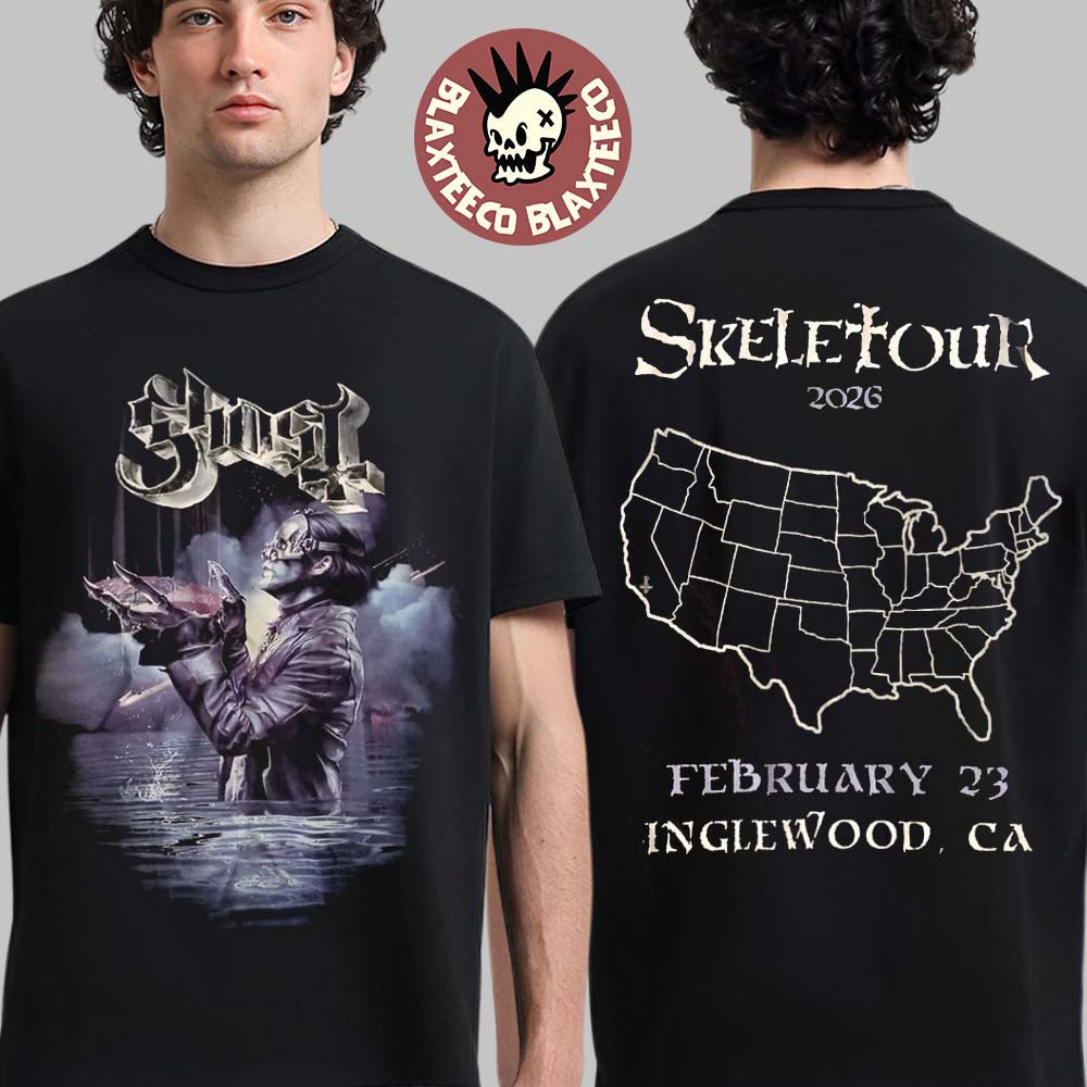 Ghost Inglewood California Skeletour 2026 Ritual Exclusive Tee At Intuit Dome On February 23 2026 T-Shirt - T-Shirt, Sweatshirt, Hoodie