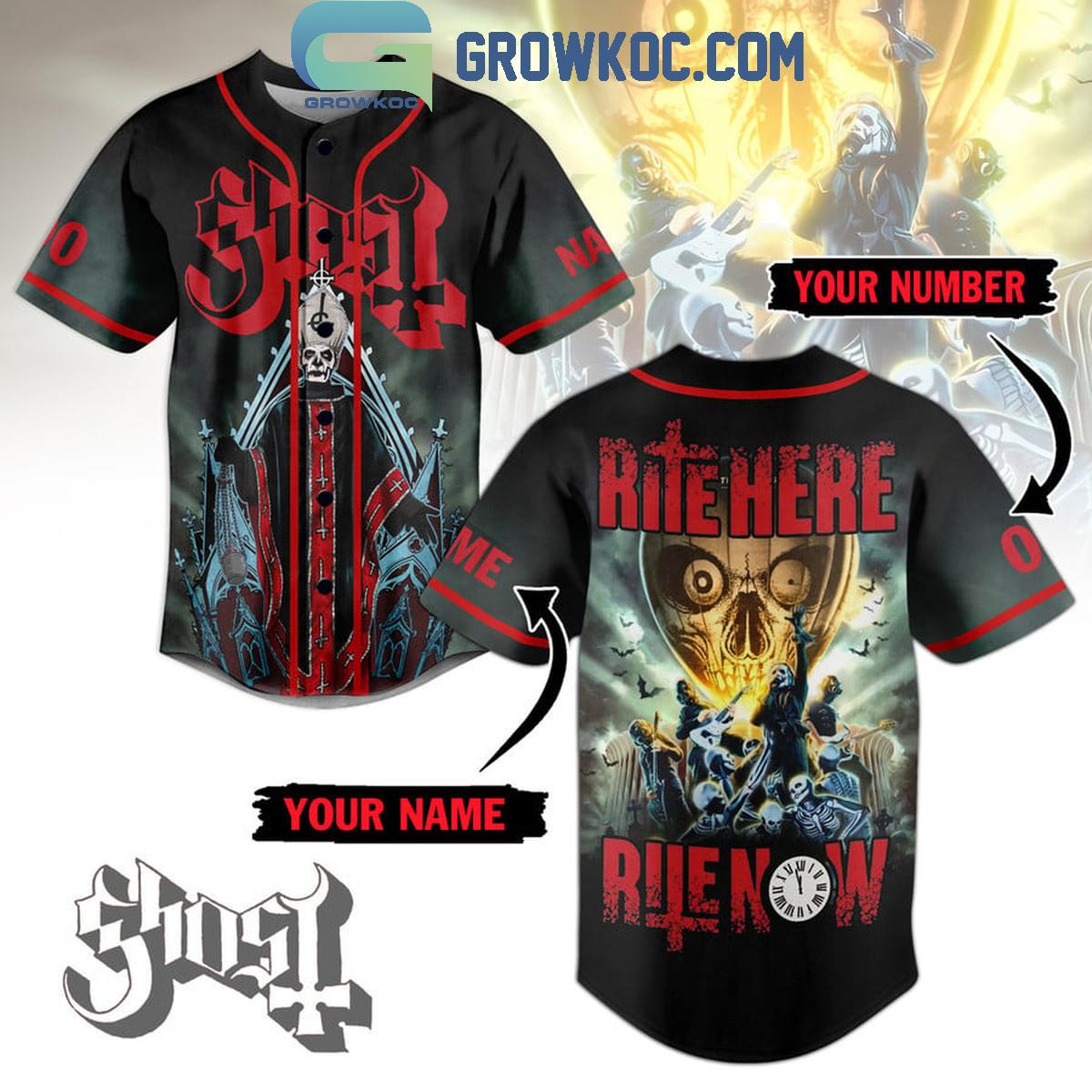 Ghost Rite Here Rite Now Legend Performance Personalized Baseball Jersey baseball jersey product view 1