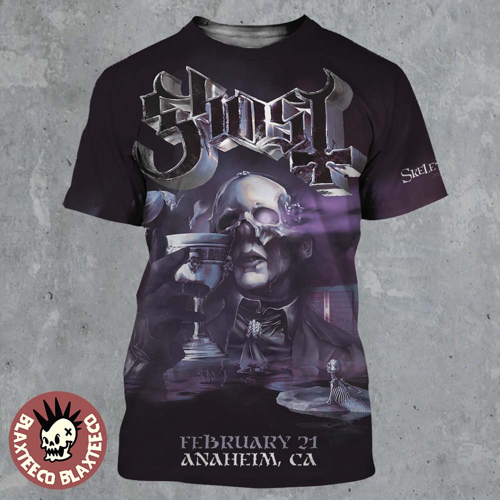 Ghost Skeletour 2026 Anaheim California Ritual Art At Honda Center On February 21 2026 All Over Print Shirt - T-Shirt, Sweatshirt, Hoodie