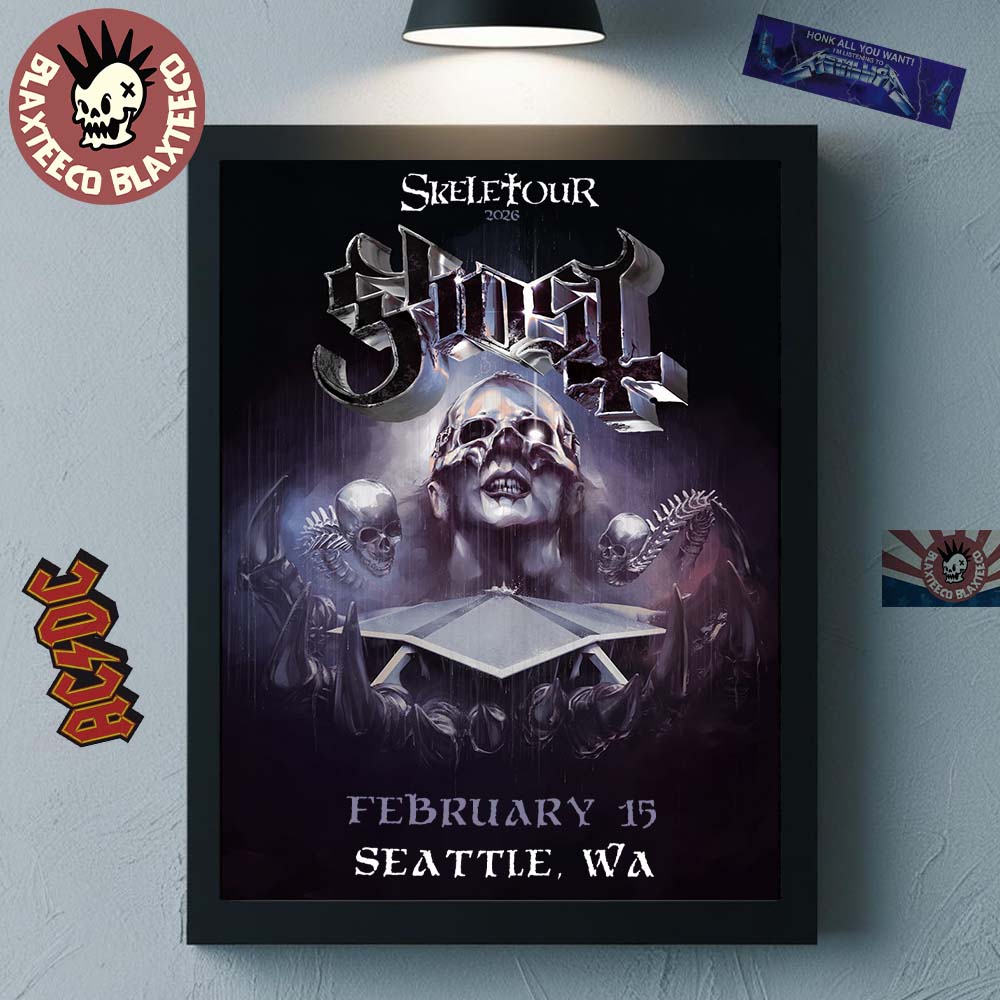 Ghost Skeletour 2026 Seattle Ritual Exclusive Art At Climate Pledge Arena On February 15 2026 Home Decor Poster Canvas - T-Shirt, Sweatshirt, Hoodie