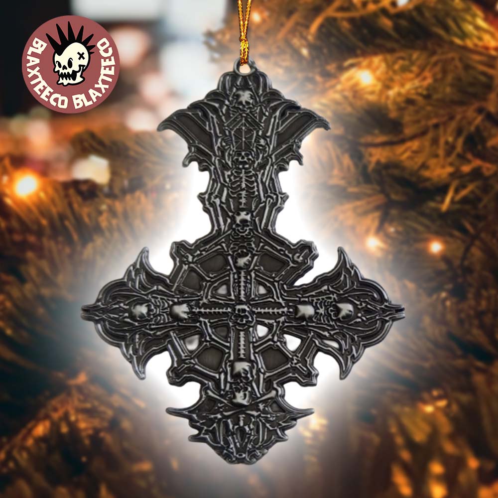 Ghost The Cross Skeleton Papa V Grucifix Christmas Tree Decorations Ornament Unisex T-shirt, Sweatshirt, Hoodie, Long Sleeve Tee - T-Shirt, Sweatshirt, Hoodie