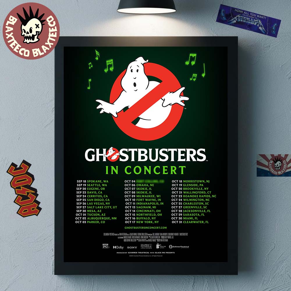 Ghostbusters In Concert 2026 North America Schedule Dates Home Decor Poster Canvas Unisex T-shirt, Sweatshirt, Hoodie, Long Sleeve Tee - T-Shirt, Sweatshirt, Hoodie