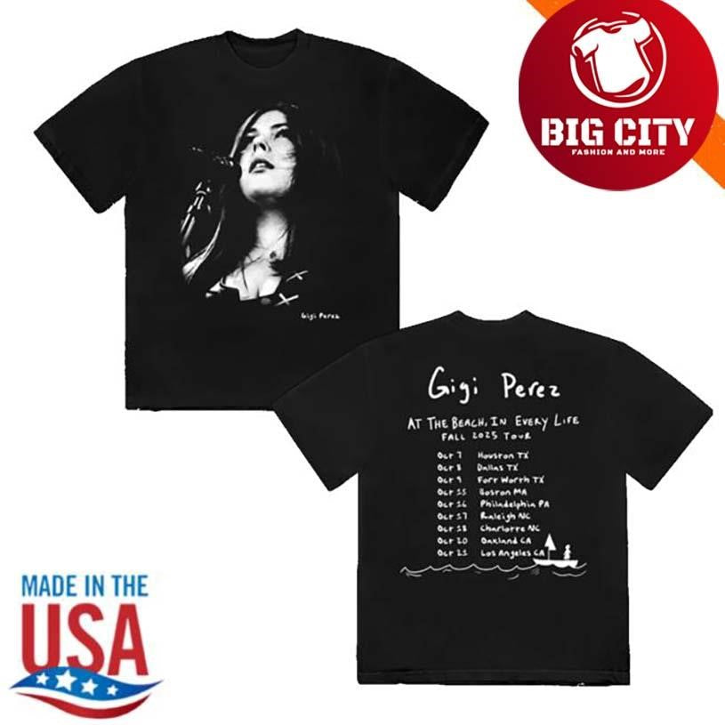 Gigi Perez Tour Photo Two Sided Shirt Unisex T-shirt, Sweatshirt, Hoodie, Long Sleeve Tee - T-Shirt, Sweatshirt, Hoodie