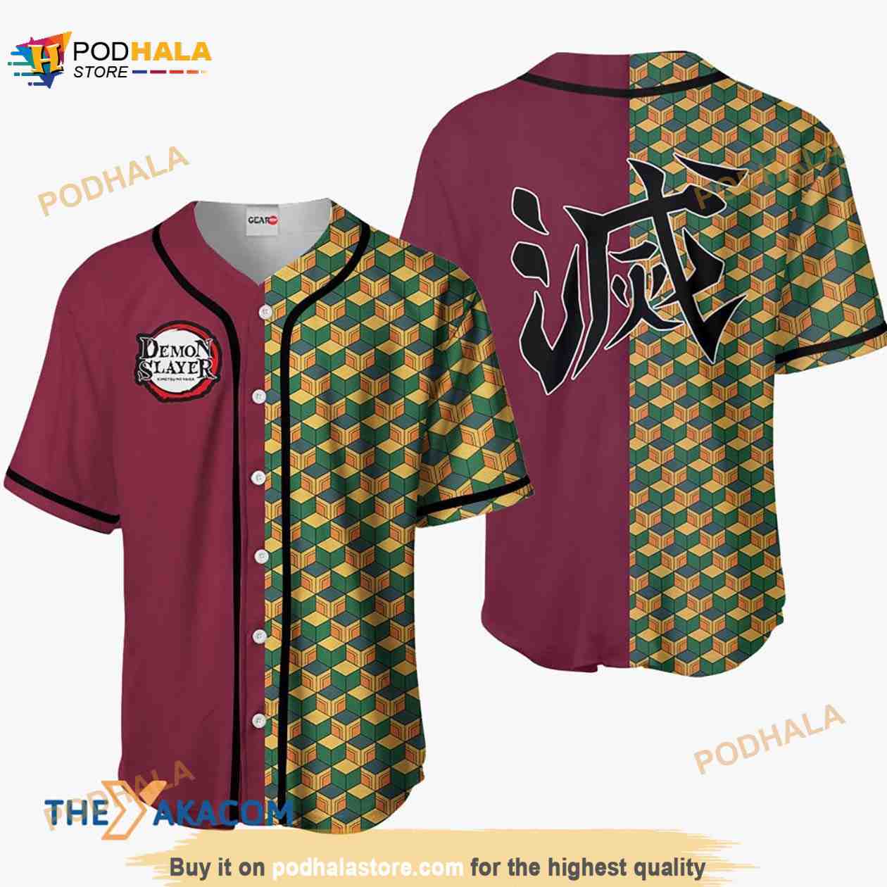 Giyu Tomioka Kimetsu Anime Costume 3D Baseball Jersey Gift For Fans baseball jersey product view 1