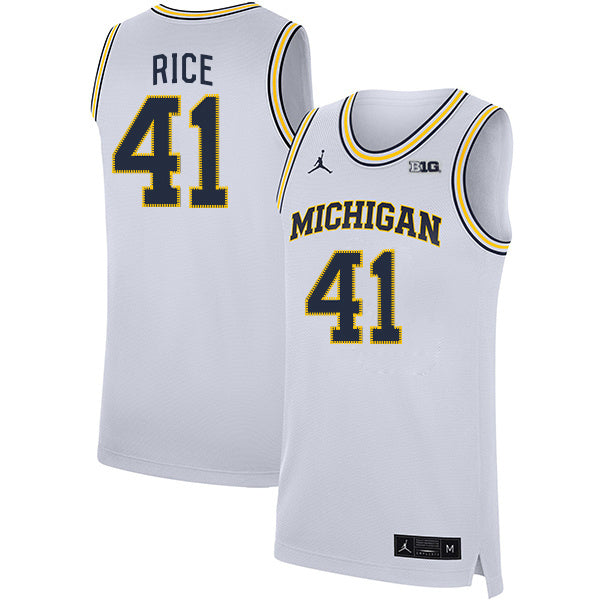 Glen Rice 41 White College Football Jersey football jersey product view 1