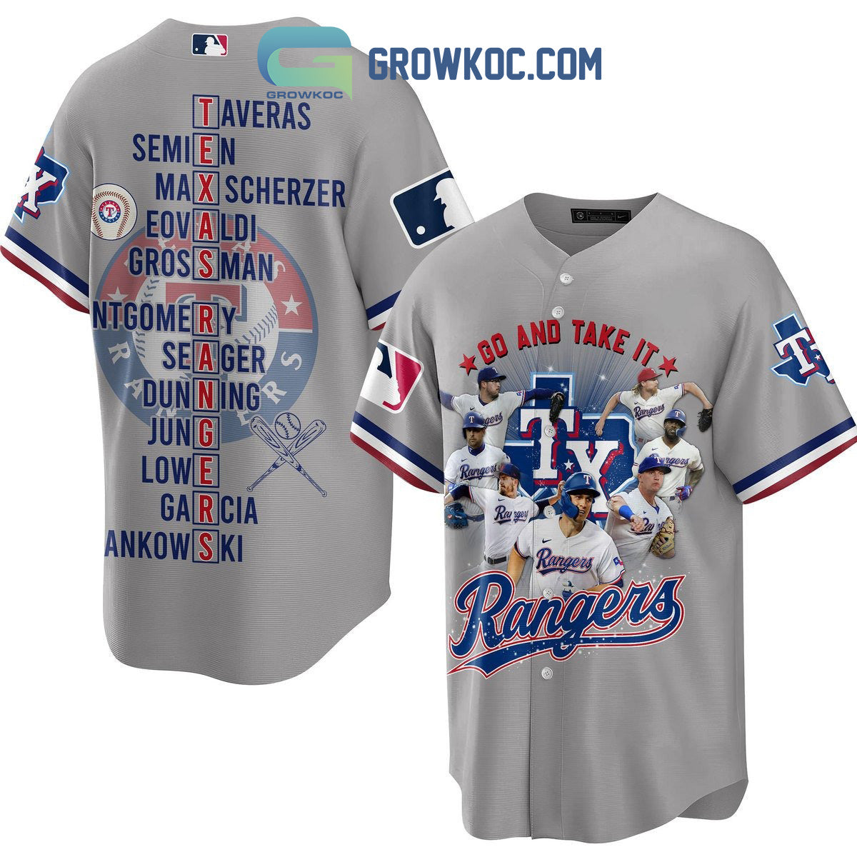 Go And Take It Rangers Baseball Jersey baseball jersey product view 4
