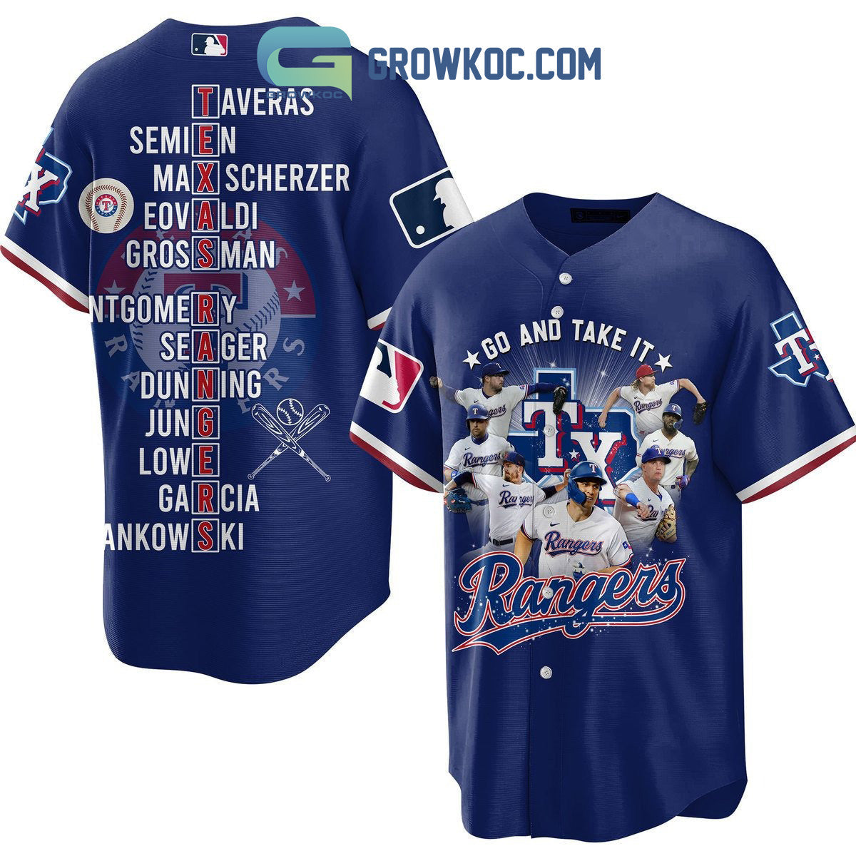 Go And Take It Rangers Baseball Jersey baseball jersey product view 1