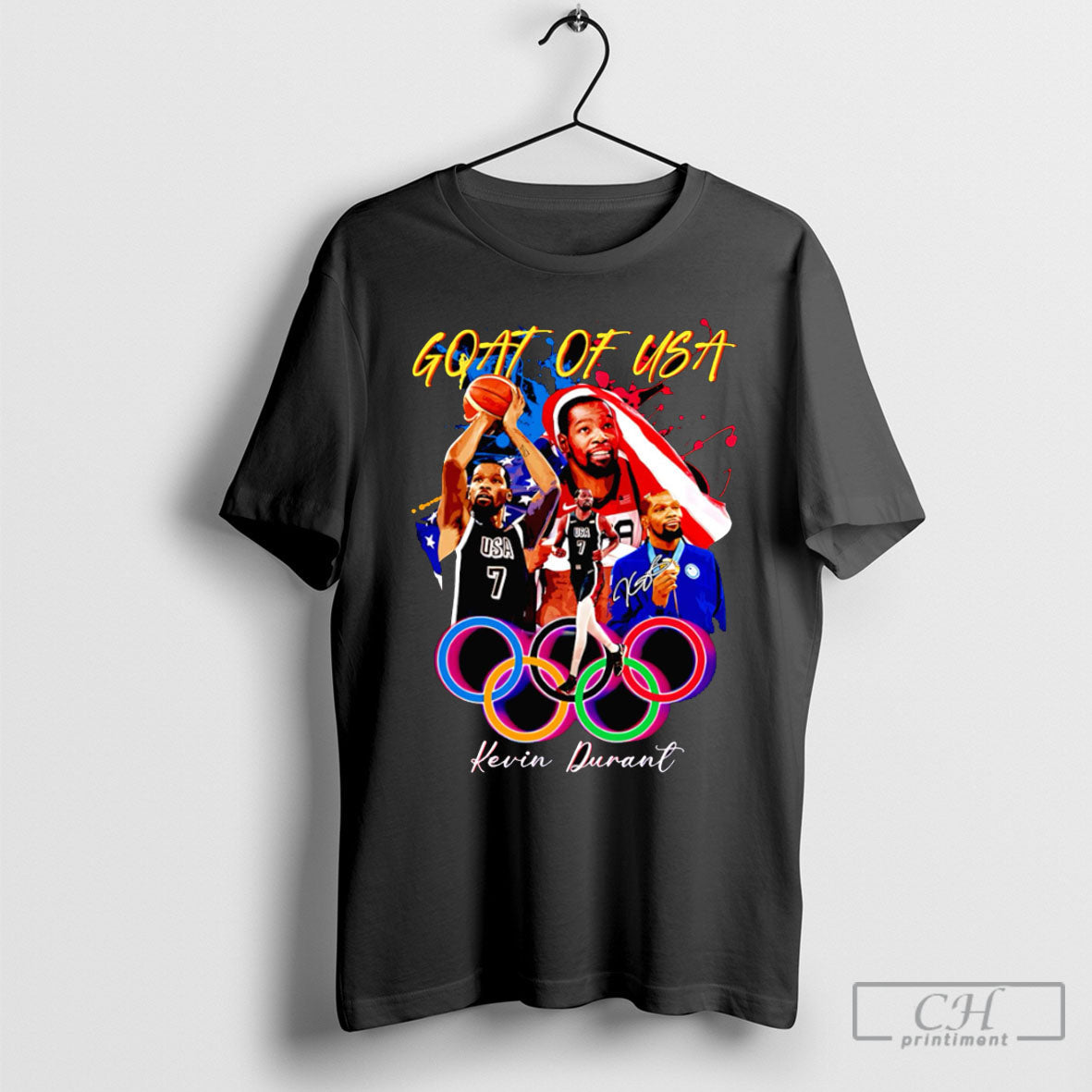 Goat Of Usa Kevin Durant Graphic Unisex T-shirt, Sweatshirt, Hoodie, Long Sleeve Tee - T-Shirt, Sweatshirt, Hoodie