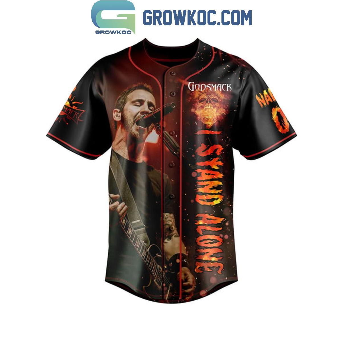 Godsmack I Stand Alone Tour 2024 Personalized Baseball Jersey baseball jersey product view 2