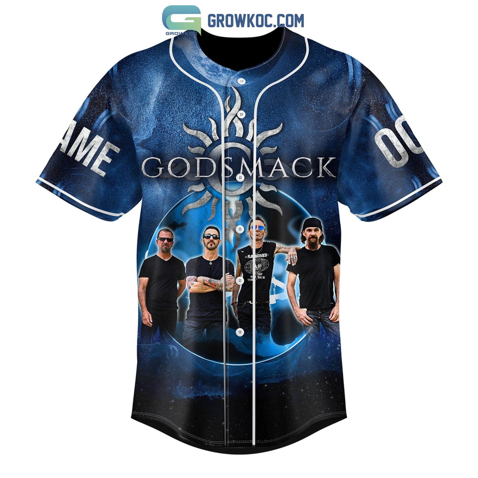 Godsmack With Special Guest I Prevail Personalized Baseball Jersey baseball jersey product view 3