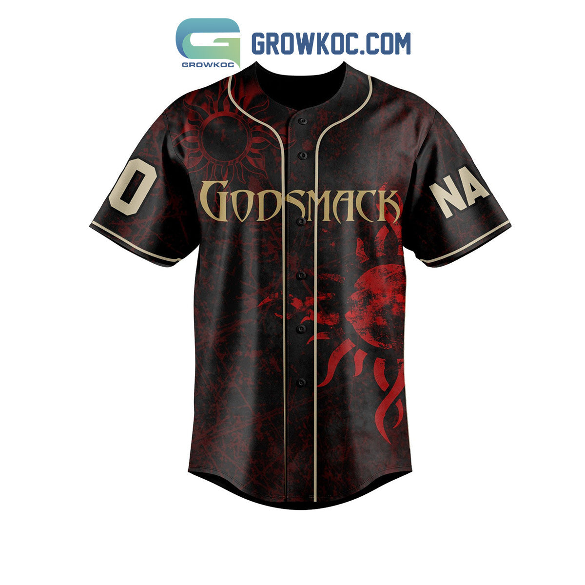 Godsmacks Fan Personalized Baseball Jersey baseball jersey product view 3