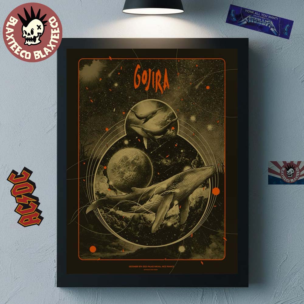 Gojira Nice France 2025 Event Poster At Palais Nikaia On December 8 2025 Home Decor Poster Canvas - T-Shirt, Sweatshirt, Hoodie