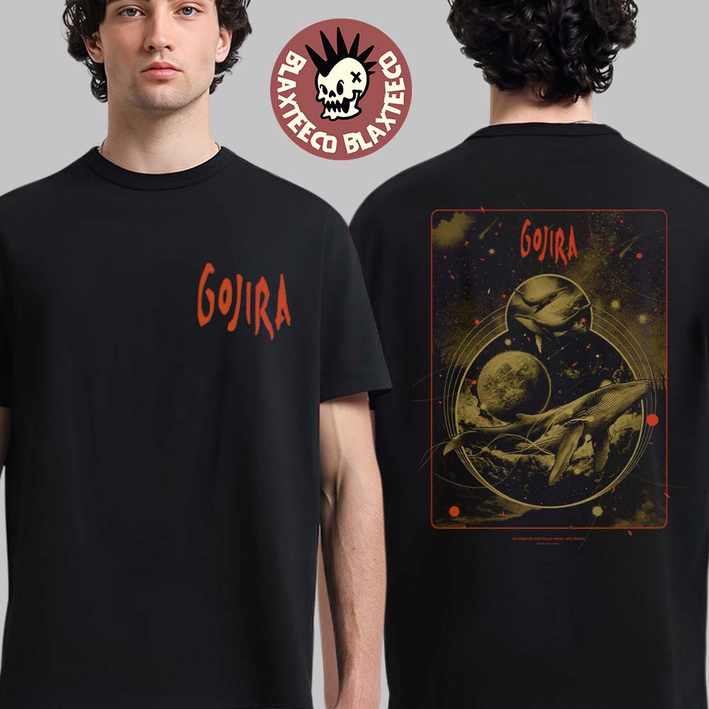 Gojira Nice France 2025 Event Poster At Palais Nikaia On December 8 2025 Two Sided T-Shirt - T-Shirt, Sweatshirt, Hoodie
