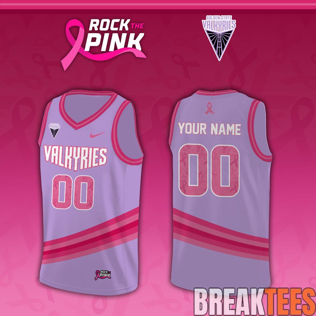 Golden State Valkyries x Rock The Pink 2026 Custom Jersey Unisex T-shirt, Sweatshirt, Hoodie, Long Sleeve Tee - T-Shirt, Sweatshirt, Hoodie