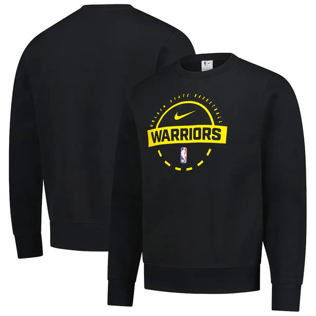 Golden State Warriors Black 2025 26 Practice Club Sweatshirt Basketball Jersey basketball jersey product view 1