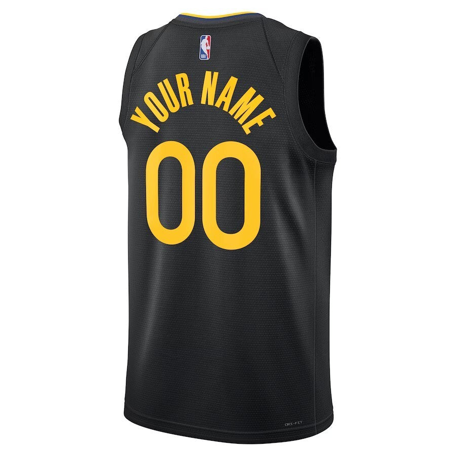 Golden State Warriors Unisex 202425 Custom Swingman Jersey - Statement Edition - Black Style 1 basketball jersey product view 1
