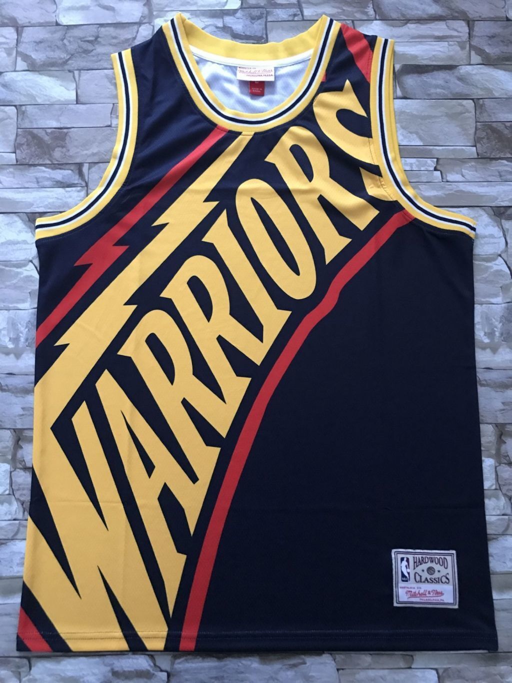 Golden State Warriors Warriors mitchell&ness Retro Black Style 4 Basketball Jersey basketball jersey product view 1