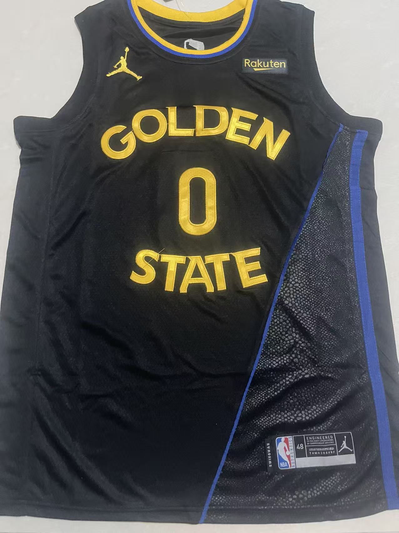 Golden State Warriors #0 Gary Payton II Warriors 0 # Black Style 2 Basketball Jersey basketball jersey product view 1