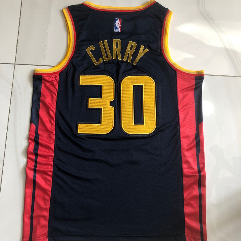 Golden State Warriors #30 Curry 24-25 city authentic jersey navy Style 1 Basketball Jersey basketball jersey product view 1