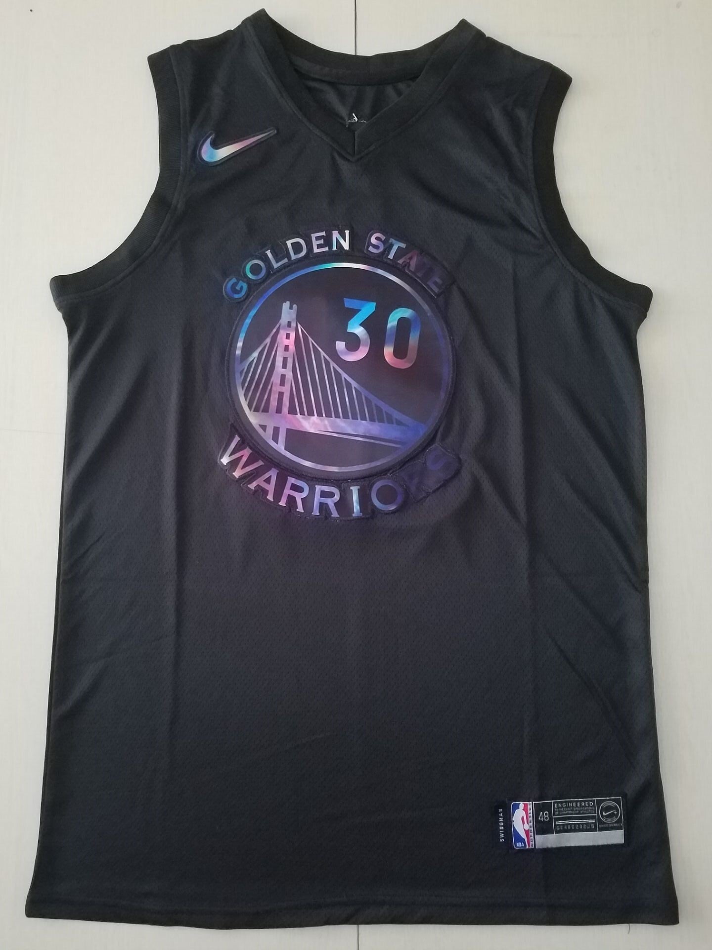 Golden State Warriors #30 Stephen Curry Black Rainbow S-XXL Style 2 Basketball Jersey basketball jersey product view 1
