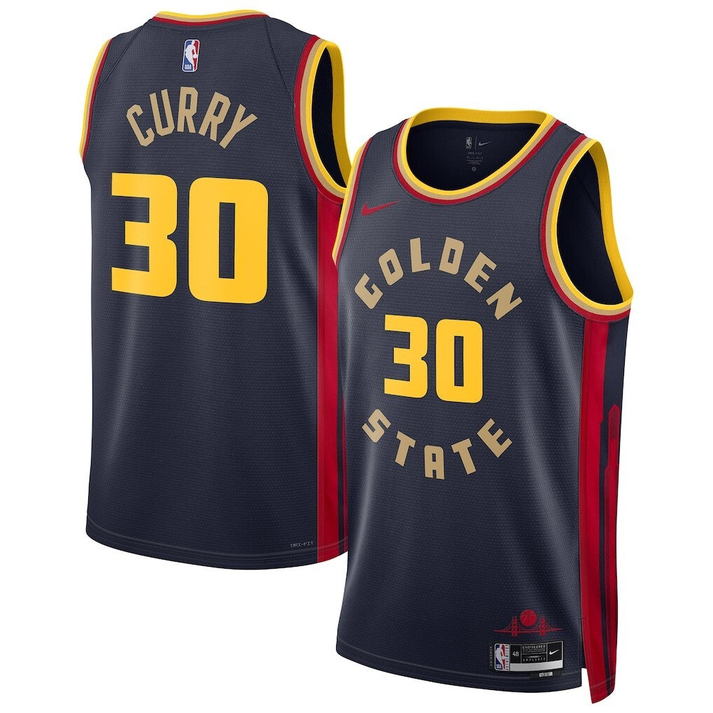 Golden State Warriors #30 Stephen Curry Unisex 202425 Swingman Player Jersey - City Edition - Navy basketball jersey product view 1