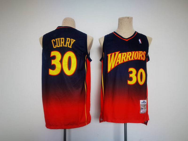 Golden State Warriors #30 Stephen Curry Warriors 30 Retro Basketball Jersey basketball jersey product view 1