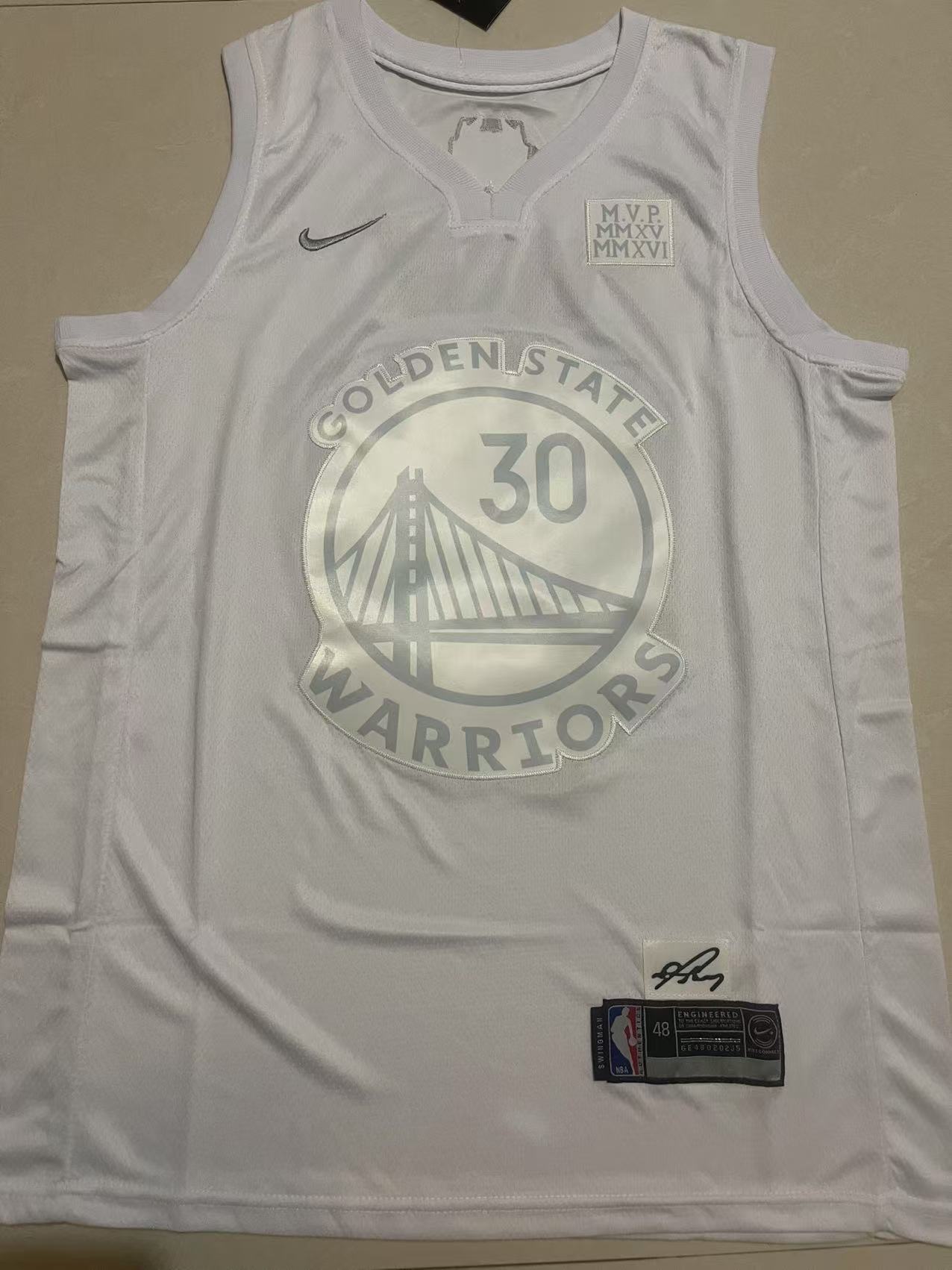 Golden State Warriors #30 Stephen Curry Warriors 30 # Curry White Style 2 Basketball Jersey basketball jersey product view 1