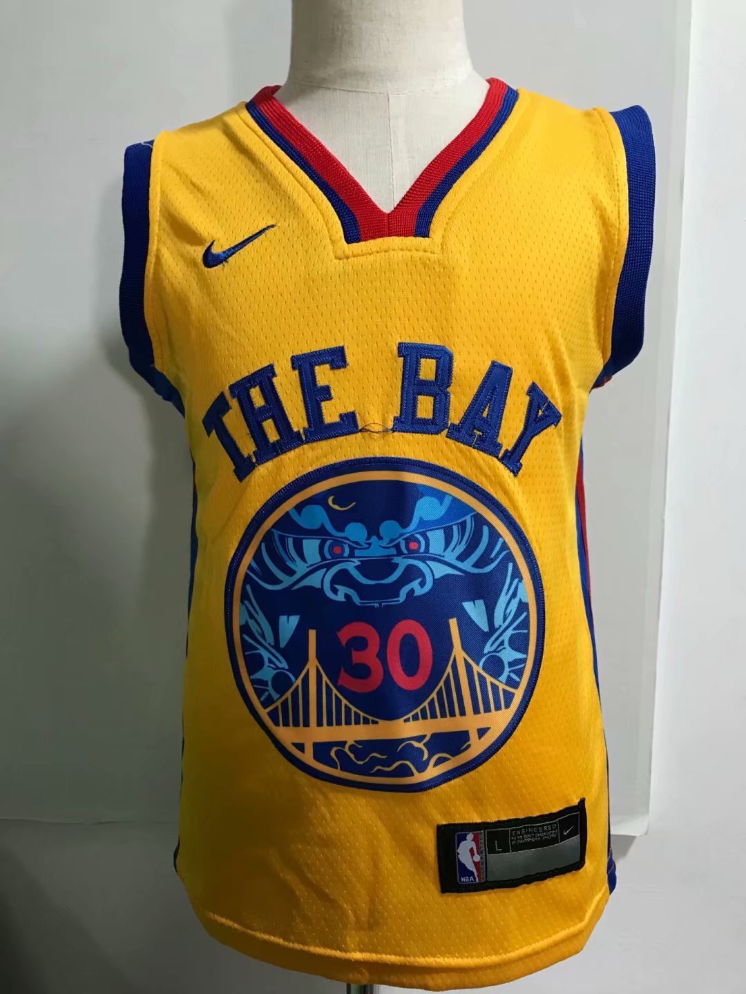 Golden State Warriors #30 Stephen Curry Yellow Style 1 Basketball Jersey basketball jersey product view 1