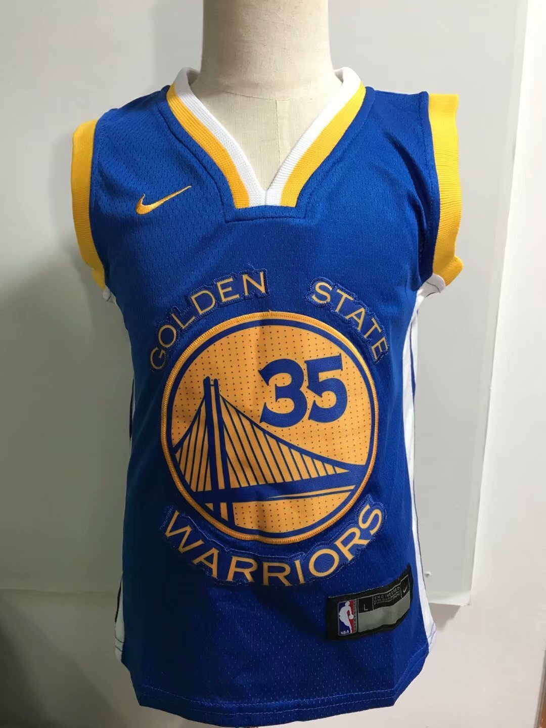 Golden State Warriors #35 Kevin Durant Blue Style 1 Basketball Jersey basketball jersey product view 1