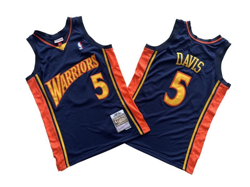Golden State Warriors #5 Davis Warriors 5 # Navy 06-07 Season Mitchell Retro Jersey Basketball Jersey basketball jersey product view 1