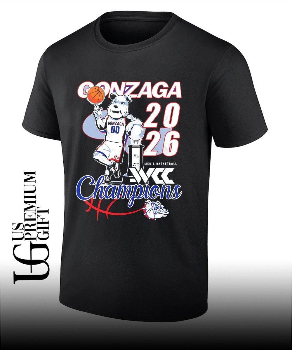 Gonzaga Bulldogs 2026 Mens Basketball WCC Champions shirt Unisex T-shirt, Sweatshirt, Hoodie, Long Sleeve Tee - T-Shirt, Sweatshirt, Hoodie