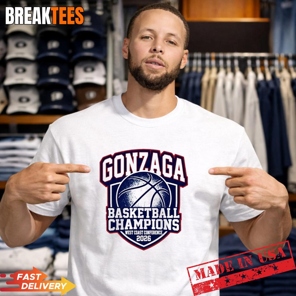 Gonzaga Bulldogs Basketball Champions West Coast Conference 2026 Shirt Unisex T-shirt, Sweatshirt, Hoodie, Long Sleeve Tee - T-Shirt, Sweatshirt, Hoodie