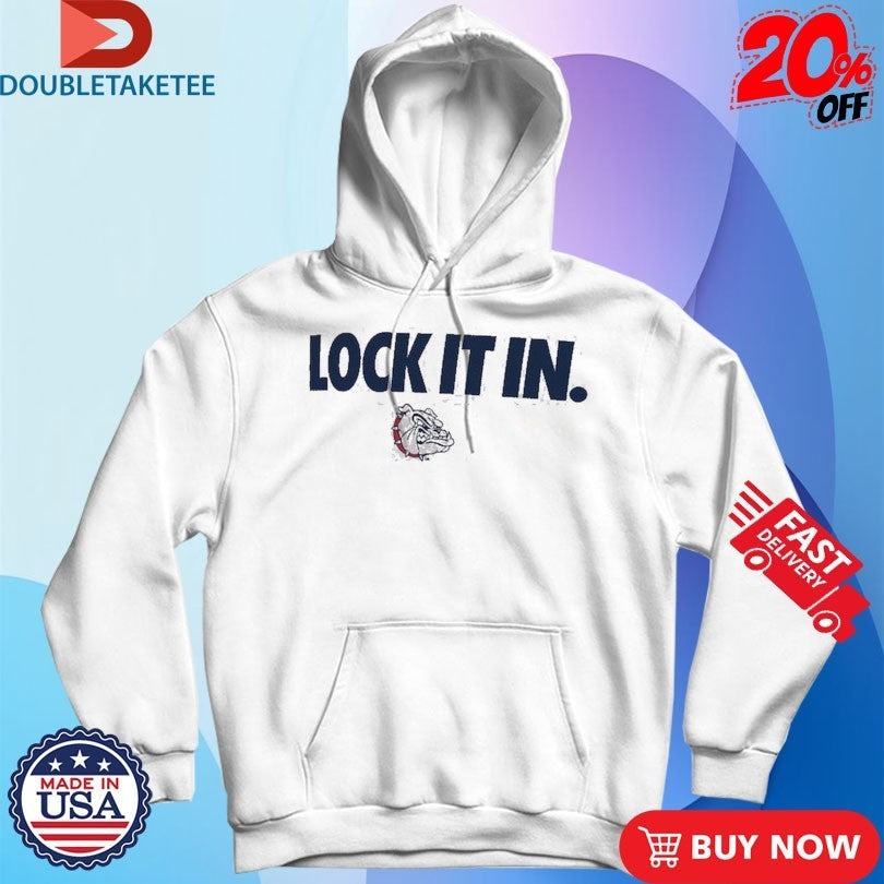 Gonzaga Bulldogs Lock It In - Adult & Kids T-Shirts, Sweatshirts & Hoodies apparel design preview 2