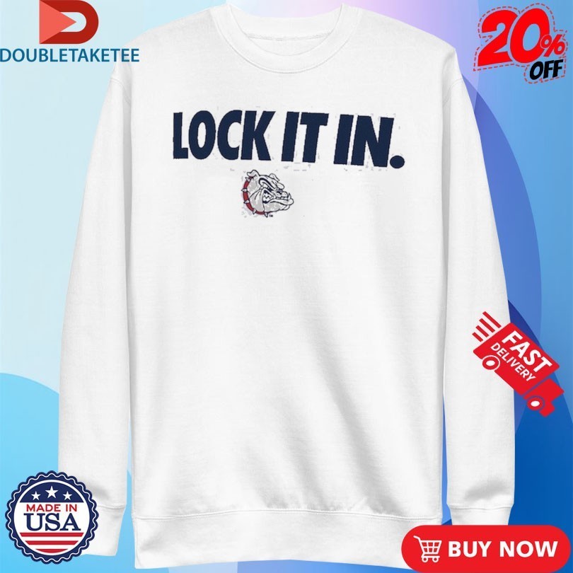 Gonzaga Bulldogs Lock It In - Adult & Kids T-Shirts, Sweatshirts & Hoodies apparel design preview 3