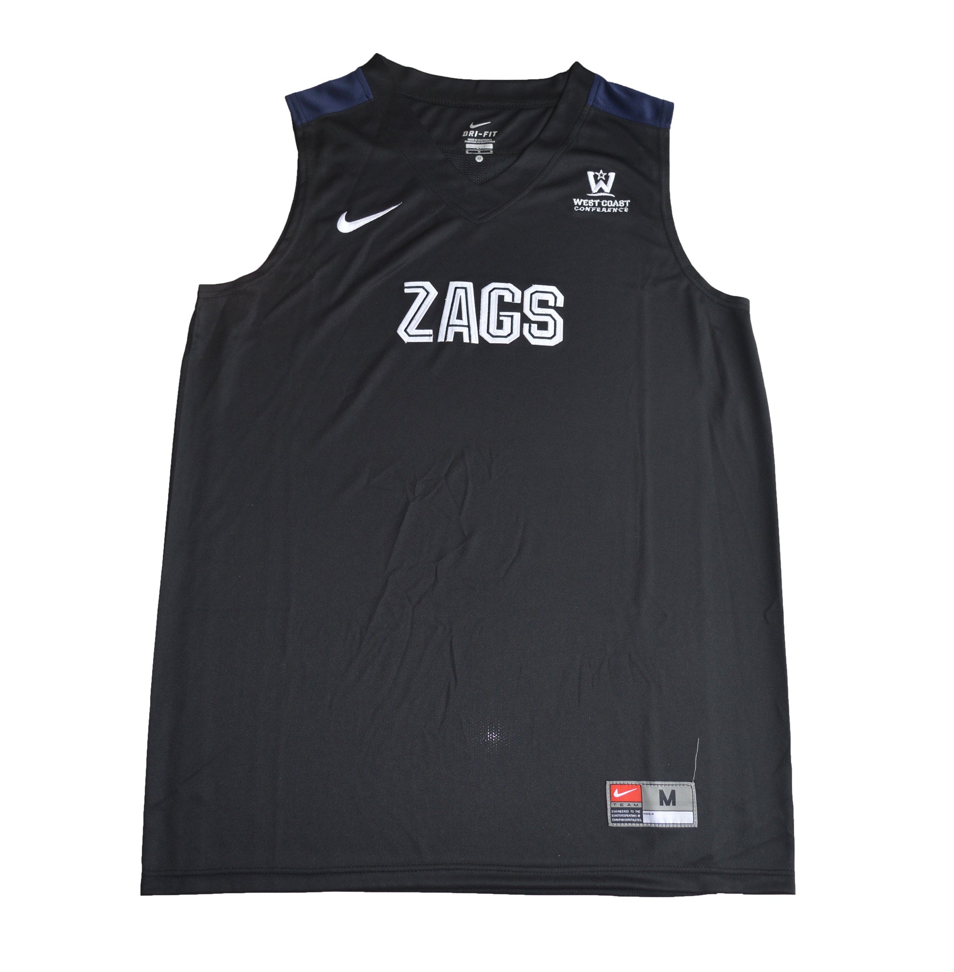 Gonzaga Black Front College Football Jersey football jersey product view 1